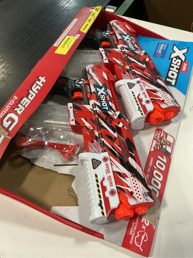 Condition photo showing Good Condition for ( incomplete ) xshot hyper gel clutch blaster 2 pack (5,000 hyper gel pellets) by zuru for ages 14+