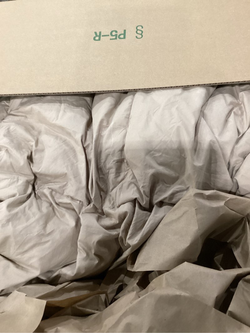 Condition photo showing Good Condition for SNOWMAN Premium Down Comforter King Size, Luxurious All Season Duvet Insert with Cotton Blended Fabric, 44oz Fill Weight 3D Baffle Box Design Hotel Bedding Comforter (Khaki,106"x90") All Season King Khaki