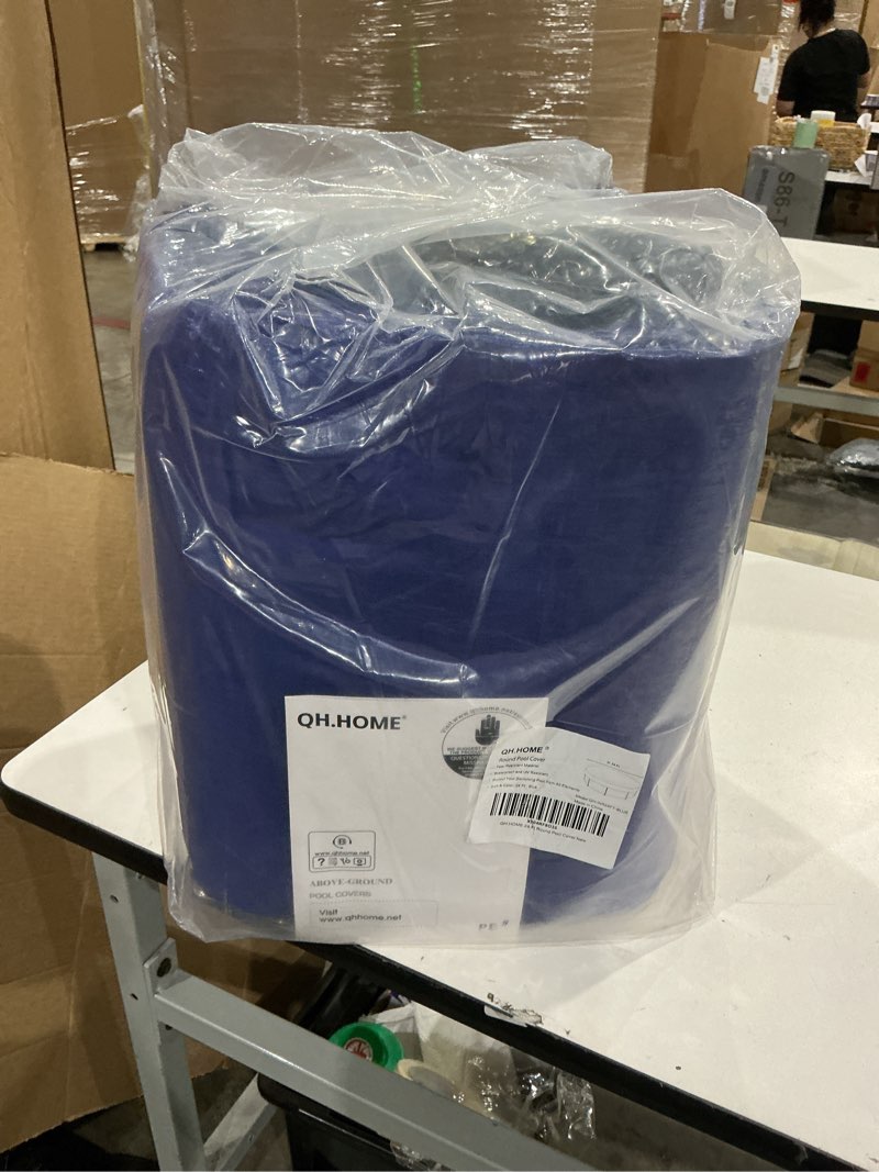 Condition photo showing Good Condition for qh.home 24 ft round winter pool cover extra thick above ground pool cover with fast tightening patented ratchet, tear and uv resistant swimming pool cover