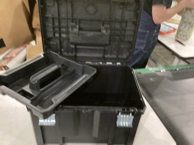 Condition photo showing New/Like New for DEWALT TSTAK Tool Box, Extra Large Design, Removable Tray for Easy Access to Tools, Water and Debris Resistant (DWST17806)