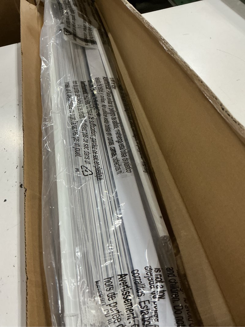 Condition photo showing New/Like New for lazblinds no drill blinds for indoor windows, cordless 1" vinyl mini blinds, privacy s-curve blinds for windows, room darkening horizontal window blinds and shades for home, 30 1/2" w x 48" h, white white 30.5" w × 48" h
