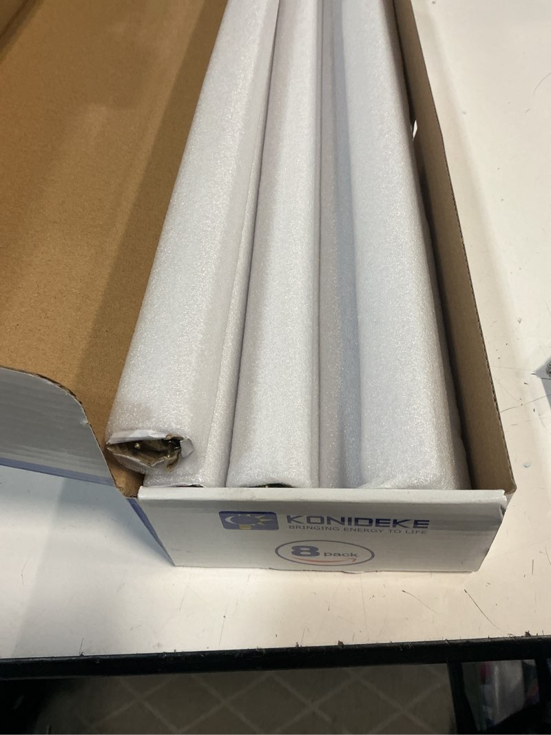 Condition photo showing New/Like New for 8 pack 24 inch f17t8/841 17 watts light bulb, 2 foot straight fluorescent tube t8 tube light, 4100k cool white 1400 lumen g13 medium bi-pin cap 8 count 17w-8pcs-cool white