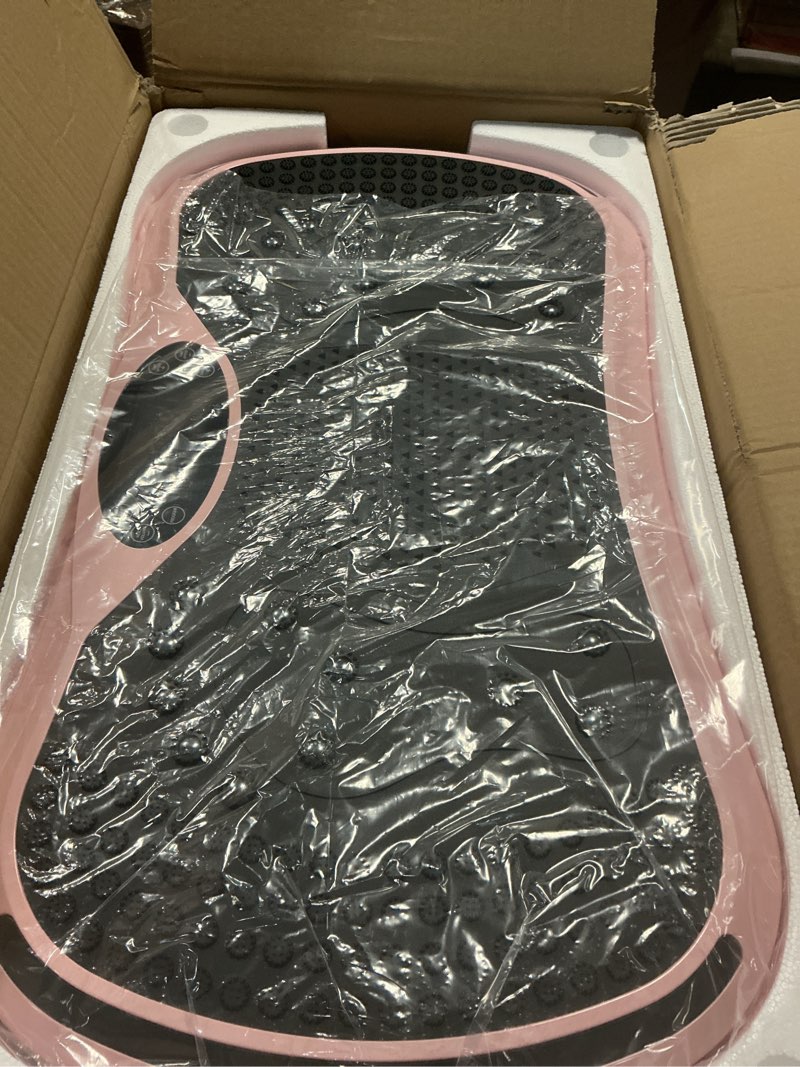 Condition photo showing Good Condition for Vibration Plate Exercise Machine for Lymphatic Drainage, Vibration Machine for Full-Body Weight Loss Shaping, Vibrate Fitness Platform 400 Lbs & 200 Adjustable Speeds for Women Men Home Pink
