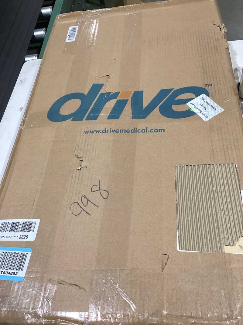 Condition photo showing Good Condition for Drive Medical Overbed Table with Wheels - Secure Height Adjustment for Comfort - Non Tilt Surface -