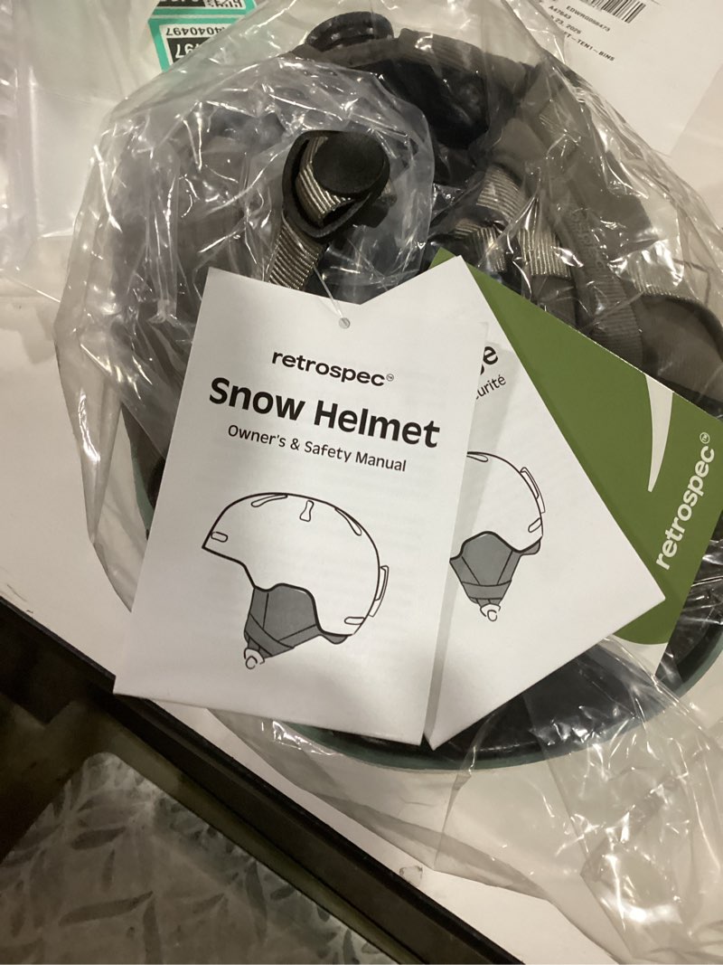 Condition photo showing Good Condition for Retrospec Zephyr Ski Helmet - Snowboard Helmet for Adults & Youth with Adjustable Fit, 9 Breathable Vents, Removable Washable Earmuffs - Snow Sports Helmet for Men & Women Matte Sage Medium