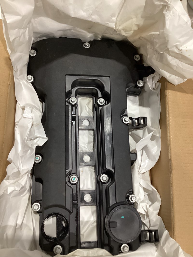Condition photo showing As Is for mitzone engine valve cover kit w/gaskets & bolts compatible with 2011-2020 chevrolet chevy cruze sonic volt trax buick encore cadillac elr l4 replaces # 25198874 55573746 264-968 black(plastic)