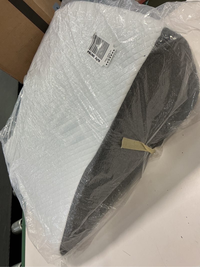 Condition photo showing Good Condition for Bed Wedge Pillow for Sleeping, 12" 24" 24" Triangle Cooling Memory Foam Top, Elevated Support Wedge Pillow - Removable Washable Cover Gray White 24*24*12 Inch