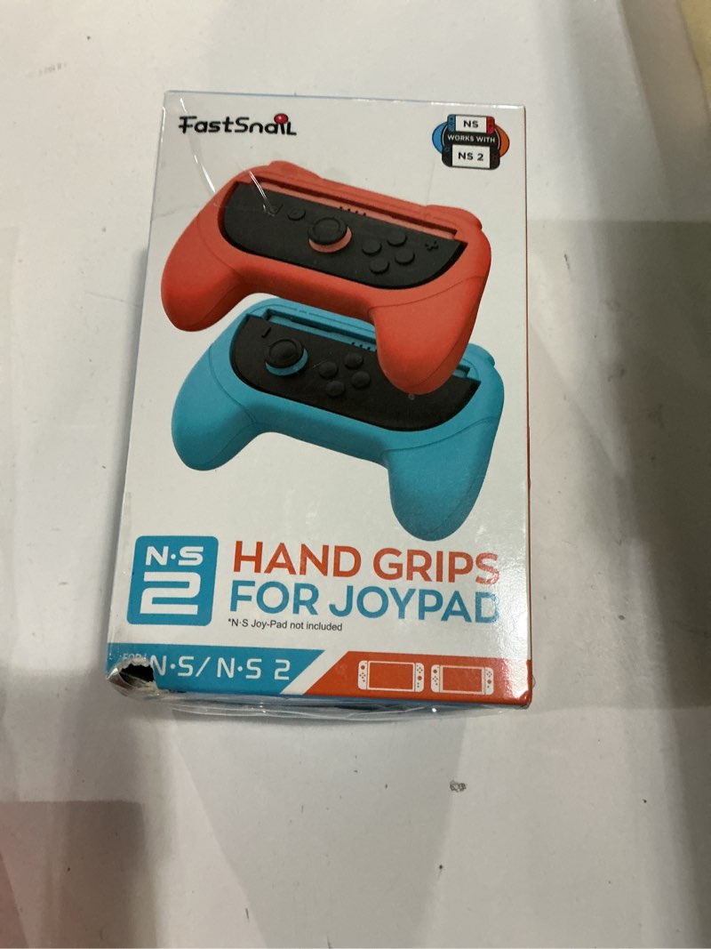 Condition photo showing New/Like New for FASTSNAIL Grips Compatible with Nintendo Switch for Joy Con & OLED Model for Joycon, Wear-Resistant Handle Kit and Non-Slip Thumb Grips for Switch Joycon 1 Controller 2 Pack (Black)