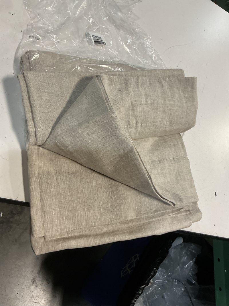 Condition photo showing As Is for  cotton slub room darkening curtain