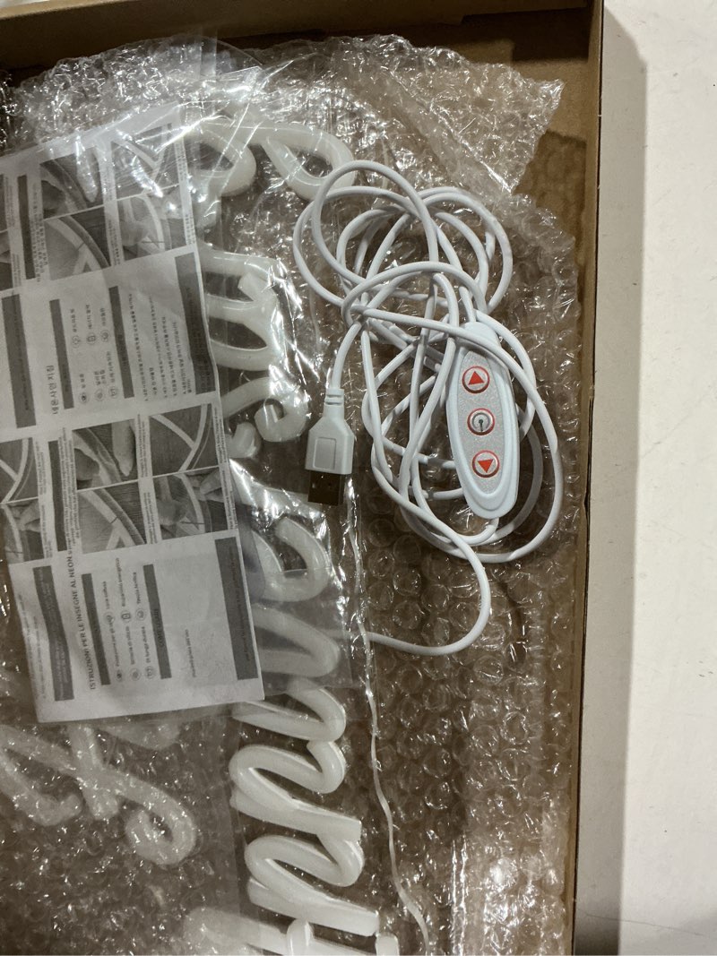 Neon Sign, Happy Anniversary Neon Light Sign LED Letter Neon Lights for Wall Decor, USB Neon Bar Sig