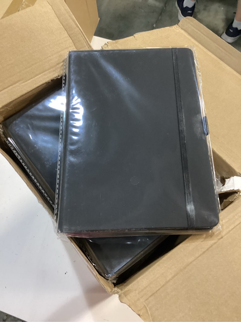 Condition photo showing New/Like New for 28 Pack Lined Notebook Journal Bulk A5 Hardcover Notebook PU Leather College Ruled Notepad 5.5 x 8.2 Inch Ruled Lined Journal Set With Pen Holder for School Business Work Travel Writing(Black)