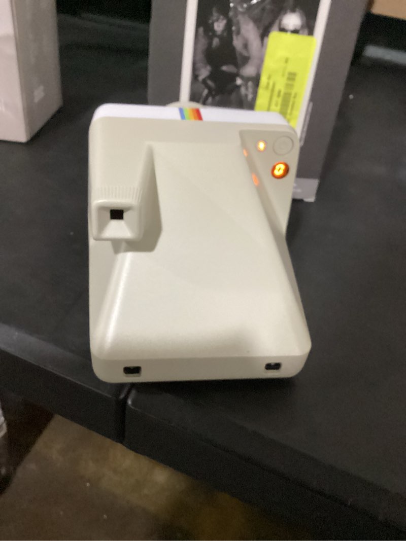 Condition photo showing Good Condition for working verified polaroid now gen 3 white instant camera + black and white film bundle +extra photo paper