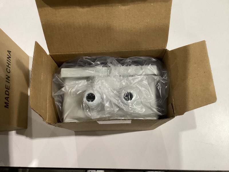 Condition photo showing New/Like New for Waterproof Electrical Junction Box IP67 ABS Plastic Electrical Enclosure Outdoor Electrical Box with Hinged Cover,Mounting Plate, Wall Brackets, Cable Glands(Transparent, 5.9"x5.9"x3.6")