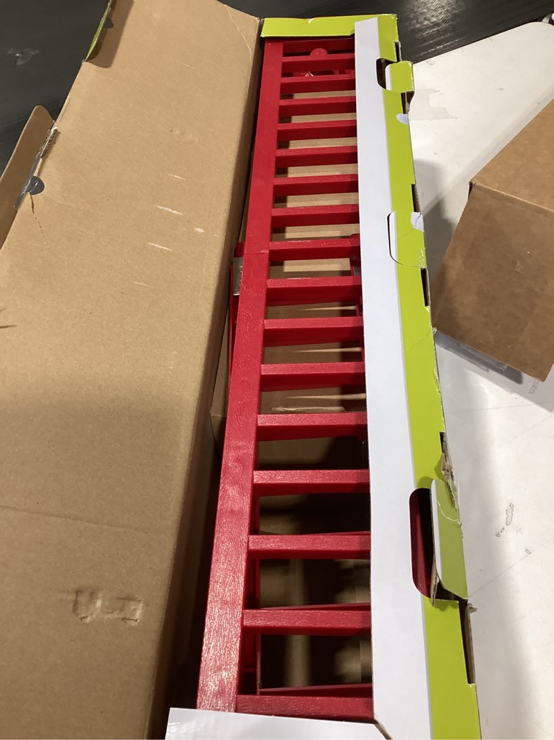 Condition photo showing As Is for Mr. Christmas 43" Animated Ladder Climbing Grinch Christmas Decoration with LED Lights and Music, Battery Operated 43" Grinch