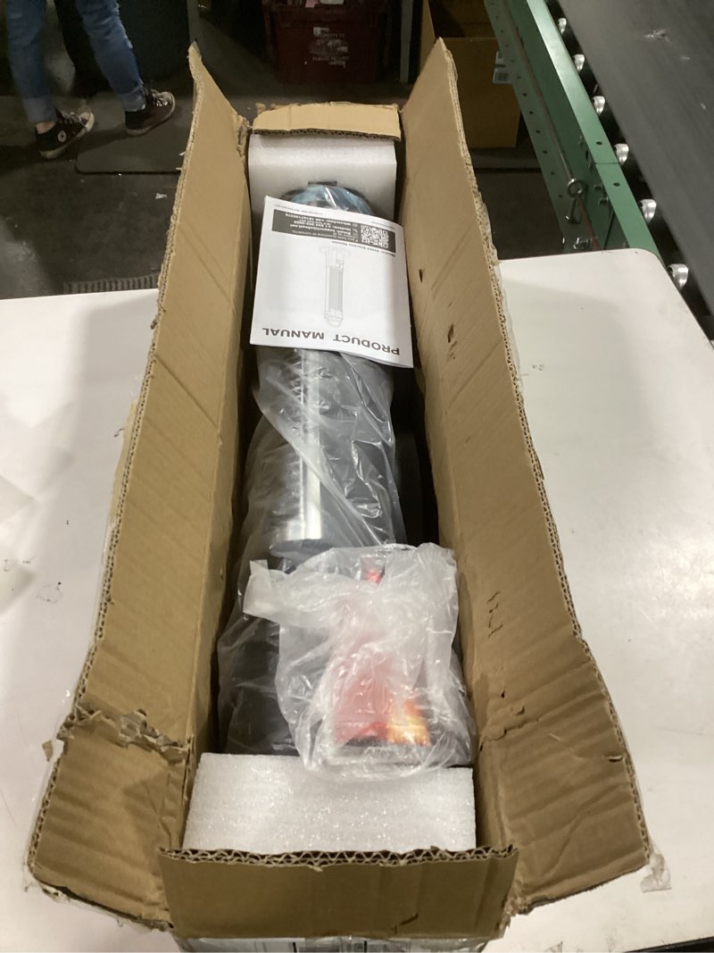 Condition photo showing New/Like New for Patio Heater for Outdoor Use, Infrared Electric Outdoor Heater, 1500W Instant Heating, 60-Degree Oscillation, 9 Heat Levels, 9H Timer, Remote, for Garage, Backyard, Large Room, Indoor, 32.2”, Black