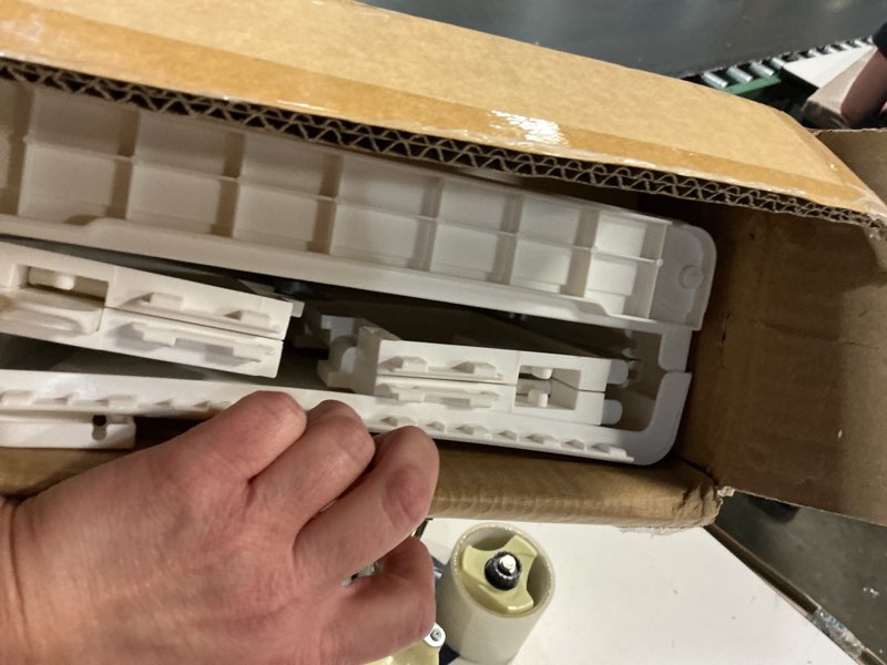 Condition photo showing As Is for vecelo narrow storage cabinet with door, slim bathroom storage cabinet with adjustable shelves, for small spaces, bathroom, kitchen, laundry, 29.7” h, white white 10.4" w × 12.4" d × 29.7" h
