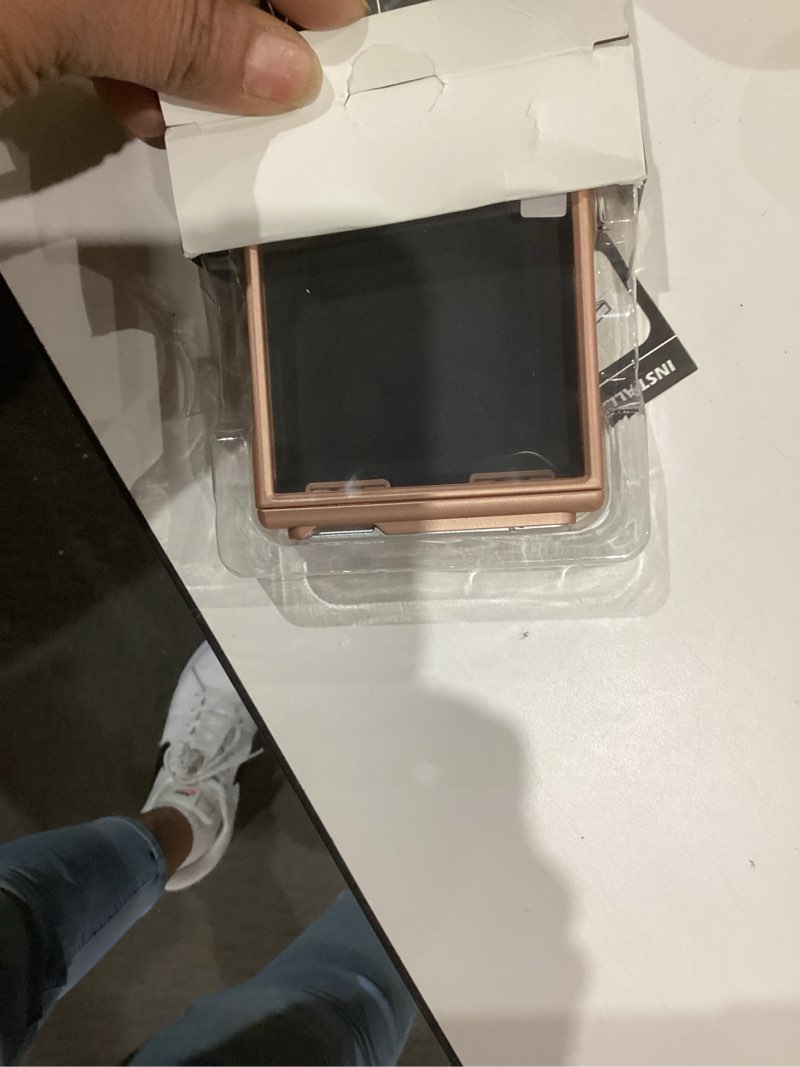 Condition photo showing Good Condition for kjsk for samsung galaxy z flip 7 case,built-in kickstand,slim shockproof matte protection,anti yellowing,built-in hinge protection,rose gold flip 7 case rose gold