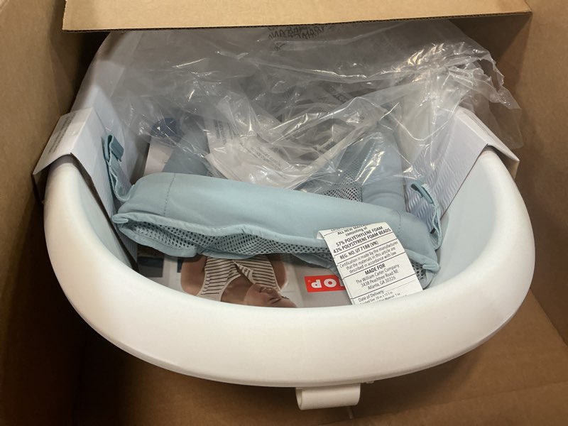 Condition photo showing Good Condition for skip hop baby bath tub 4-in-1 grow with baby infant to toddler bathtub with supportive sling and sit-up support wave age 0m+ wave tub