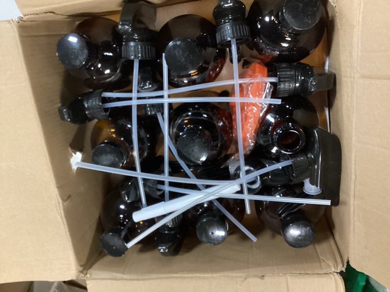 Condition photo showing Good Condition for 9 pack glass spray bottle 16oz, empty amber spray bottle refillable container for essential oils,cleaning products,aromatherapy spray device