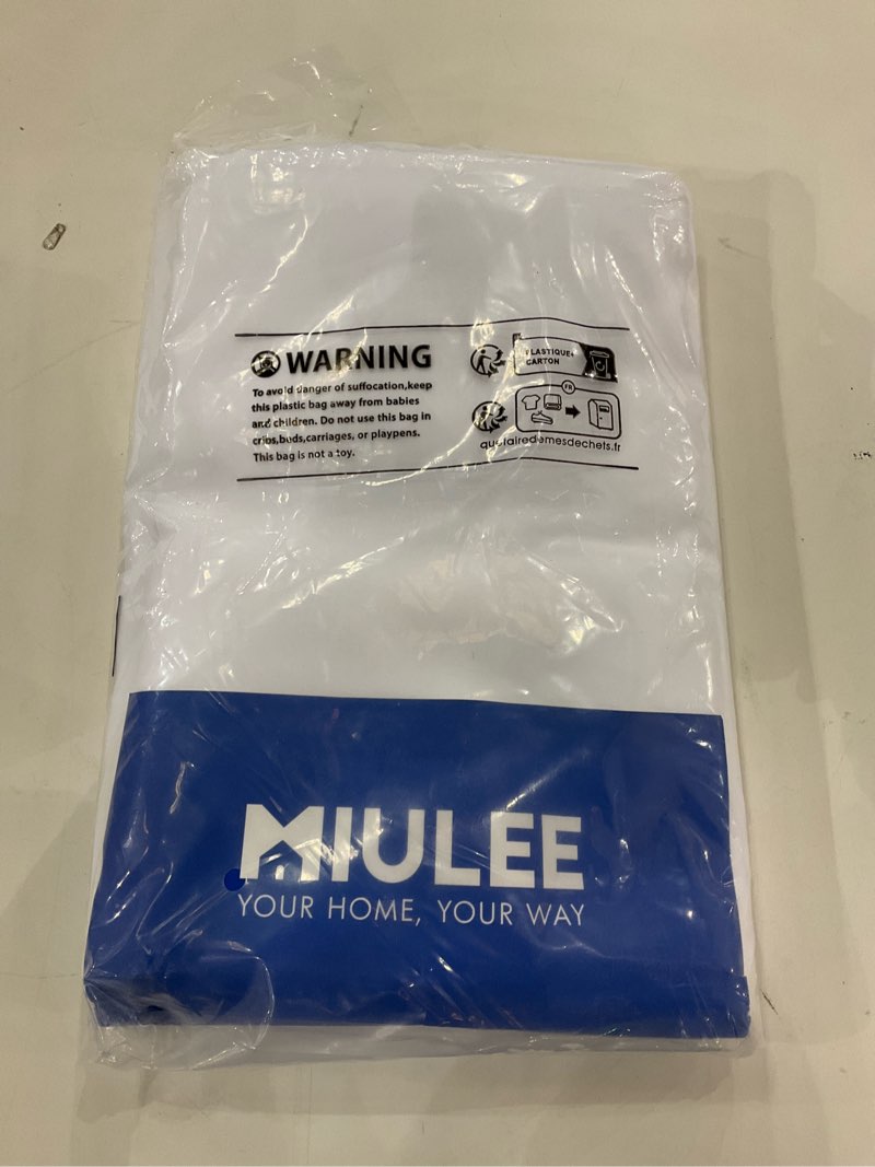 MIULEE Pure White Curtains for Bedroom Living Room 90 Inches Long 2 Panels, Thermal Insulated Room D