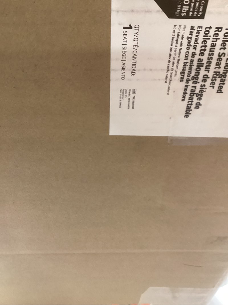 Condition photo showing New/Like New for Medline Elongated Hinged Toilet Seat Riser, 3.5 inch, 400 lb Weight Capacity, White - Ideal Mobility Aid for Elderly, Disabled, and Medical Patients, Enhances Bathroom Safety