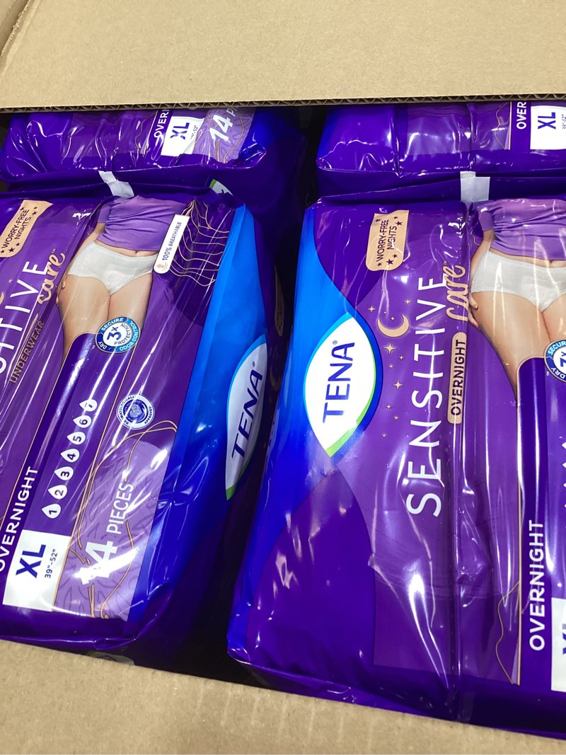 Condition photo showing Good Condition for tena sensitive care incontinence underwear for women - overnight absorbency - xl - 56ct