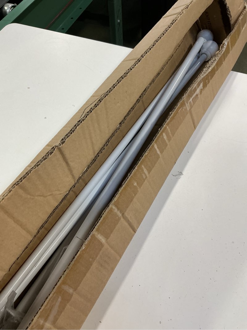 Condition photo showing Good Condition for Curtain Rods for Windows 16 to 92 Inches, Curtain Rod Max Adjustable Length of 104 IN, 6/8" Diameter Drapery Rods Round Finials, White, Pack of 1 92" - 6/8'' rod - 1 Pack White