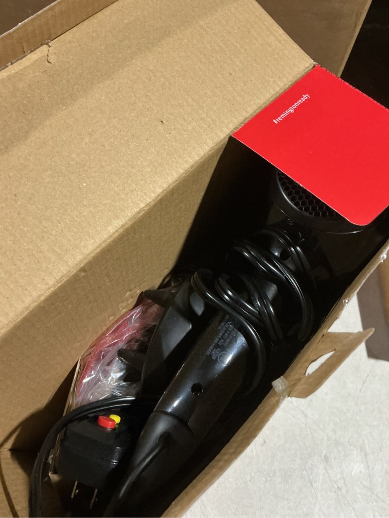 Condition photo showing As Is for Remington Damage Protection Hair Dryer with Ceramic + Ionic + Tourmaline Technology, Black, 3 Piece Set