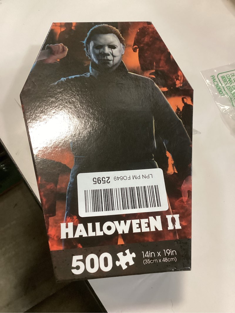 Condition photo showing New/Like New for Aquarius Halloween II 500pc Puzzle (500 Piece Jigsaw Puzzle) - Glare Free - Precision Fit - Officially Licensed Halloween II Movie Merchandise & Collectibles - 14x19 Inches