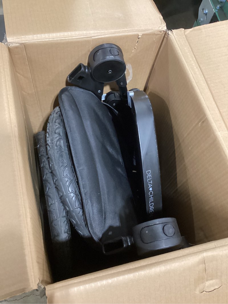 Condition photo showing Good Condition for Delta Children Apollo Jogging Stroller - Shock Absorbing Frame with Large Canopy & Recline - Car Seat Compatible, Black