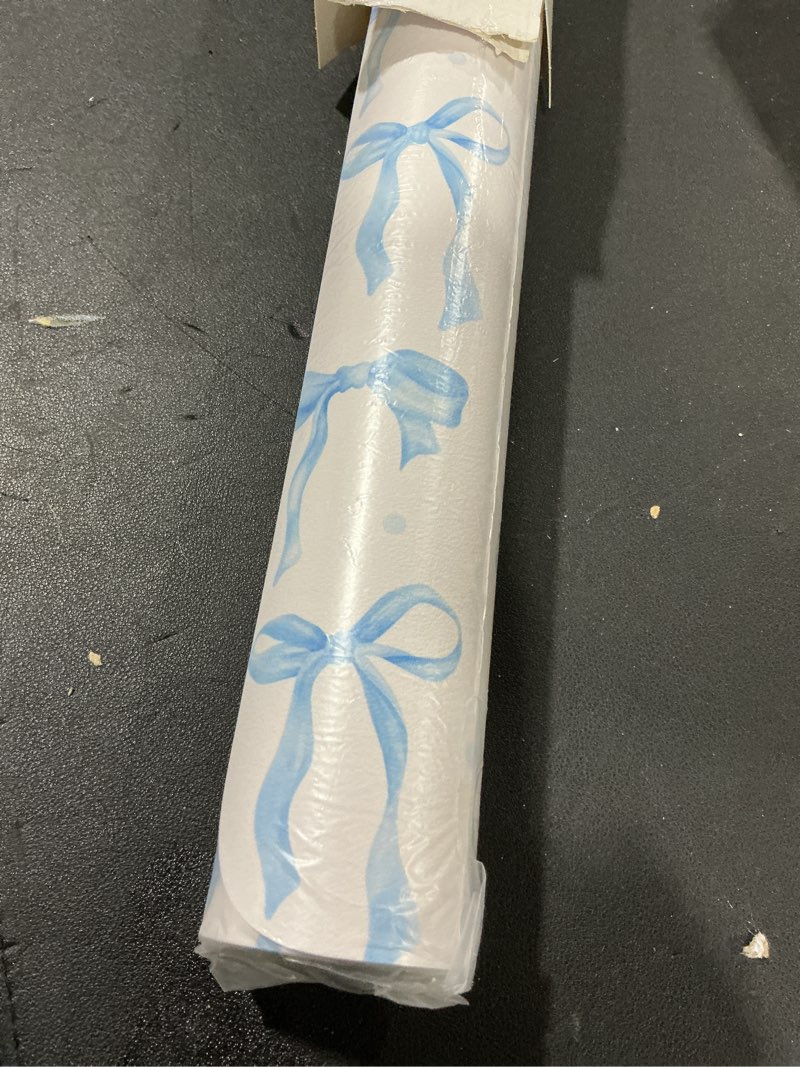 Condition photo showing New/Like New for Coquette Bow Makeup Mat for Vanity Top Protector, Valentine Dual Sided Leather Vanity Waterproof Desk Pad Dressing Mat Nonstick Gifts for Women Home Office Decor(Blue,15.7" X 31.5") 31.5" x 15.8" Blue