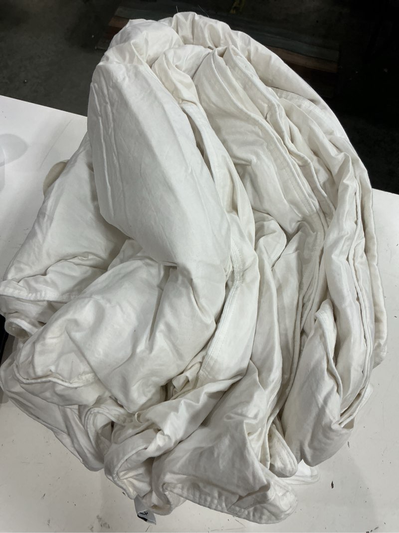 Condition photo showing As Is for quince luxe goose down duvet insert queen