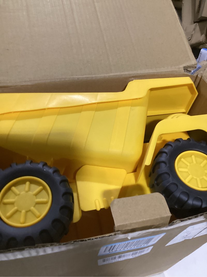 Condition photo showing As Is for boley builders 2 pack construction vehicles - large yellow front loader and dump truck with lights and sounds - kids construction toys set for toddlers boys and girls