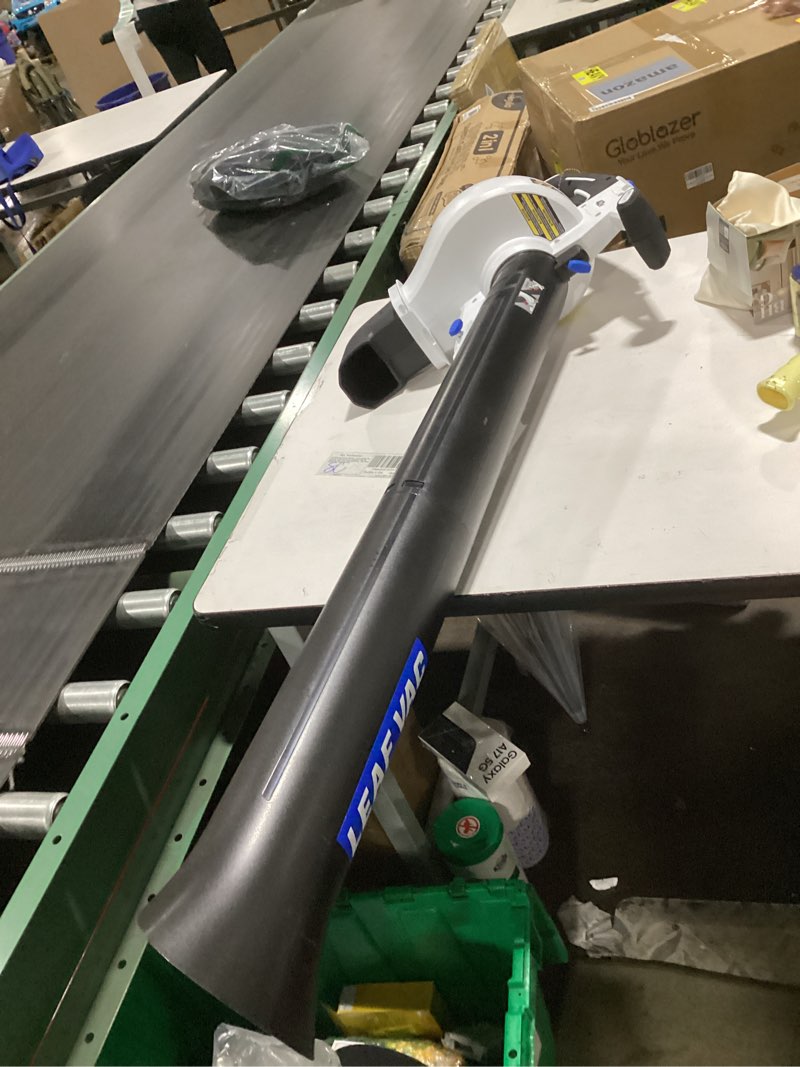 Condition photo showing As Is for **incomplete** (no bag)hart 40v cordless leaf vacuum (battery not included)