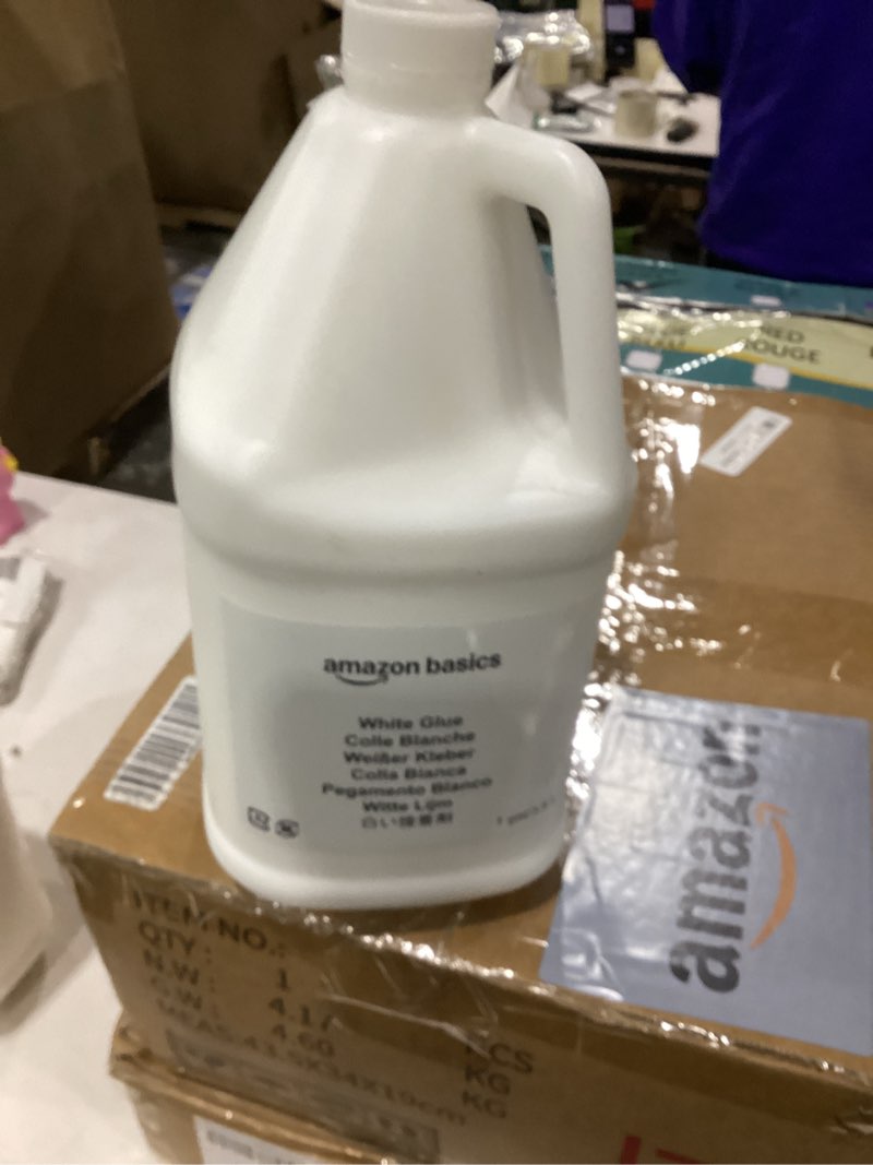 Condition photo showing New/Like New for amazon basics all purpose washable school classroom liquid glue, great for making slime, 1 gallon