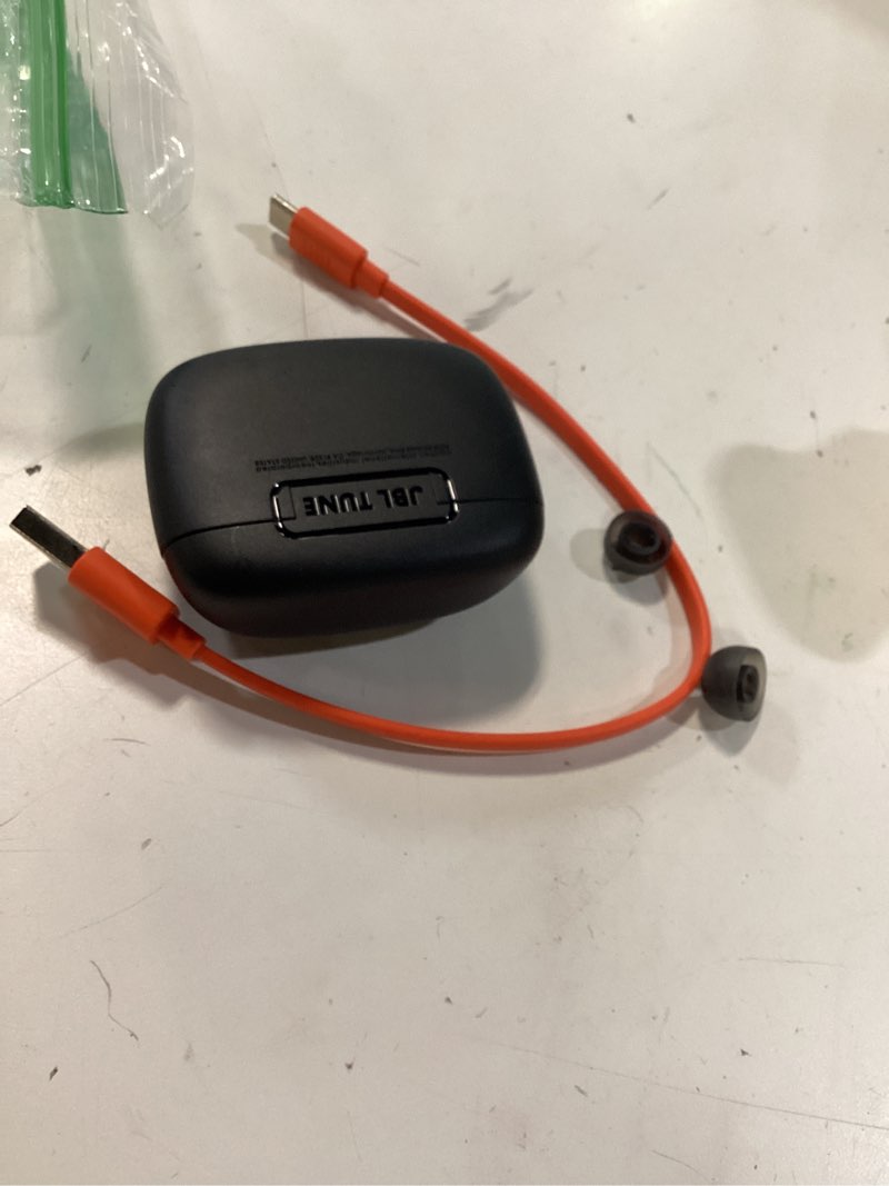 Condition photo showing Good Condition for jbl tune buds - true wireless noise cancelling earbuds, jbl pure bass sound, bluetooth 5.3, 4-mic technology for crisp, clear calls, up to 48 hours of battery life, water and dust resistant (black) small black