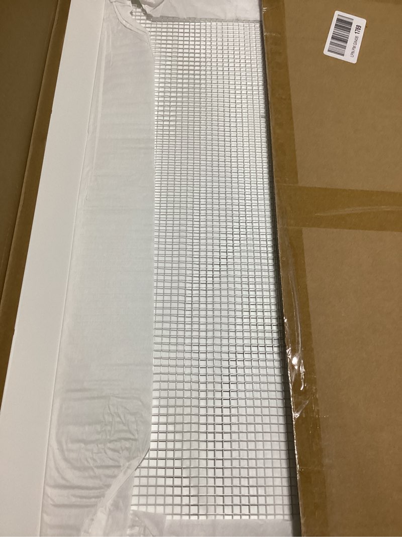 Condition photo showing As Is for through the wall air conditioner sleeve, 26 inch ac wall sleeve with vent mesh, universal wall air conditioner sleeve for ttw, weather-resistant & insulated ac accessories