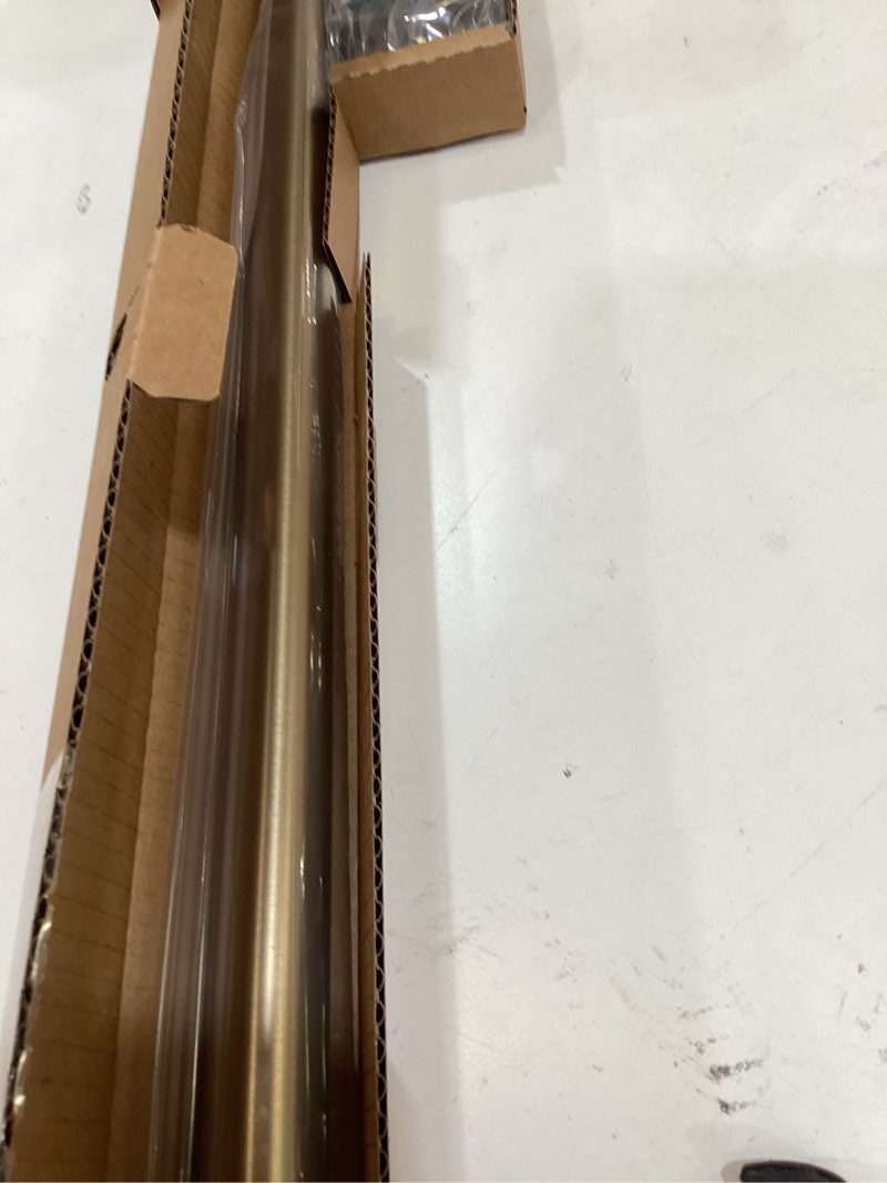 Condition photo showing Good Condition for ivilon drapery window curtain rod - end cap style design 1 inch pole. 28 to 48 inch color warm gold 28 to 48 in.