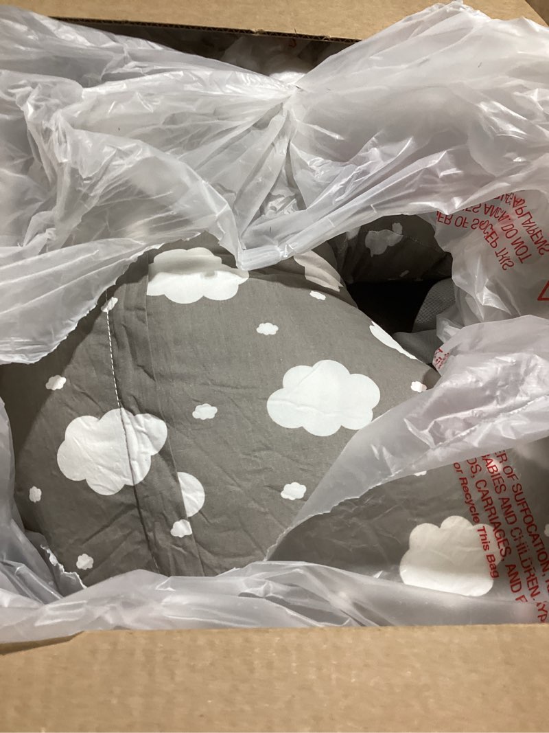 Condition photo showing Good Condition for momcozy original nursing pillow for breastfeeding-pioneering safety fence- wider feeding pillows for more support for mom & baby- easier nursing & hand free- fit for all, removable cotton cover grey