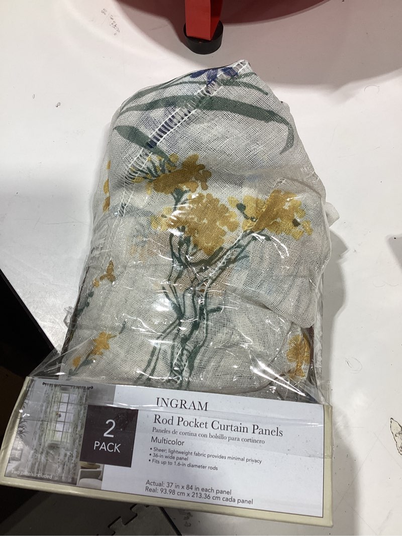 Condition photo showing Good Condition for (2 pack) ingram rod pocket curtain panels