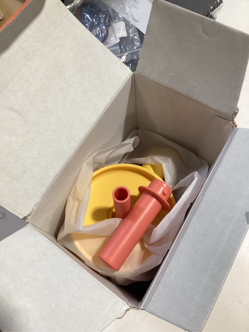 Condition photo showing As Is for chako lab bawang insulated stainless steel tumbler | tumbler with handle and straw 33oz | cup holder friendly for travel | leakproof water bottle | bpa-free | ceramic liner| pink?yellow