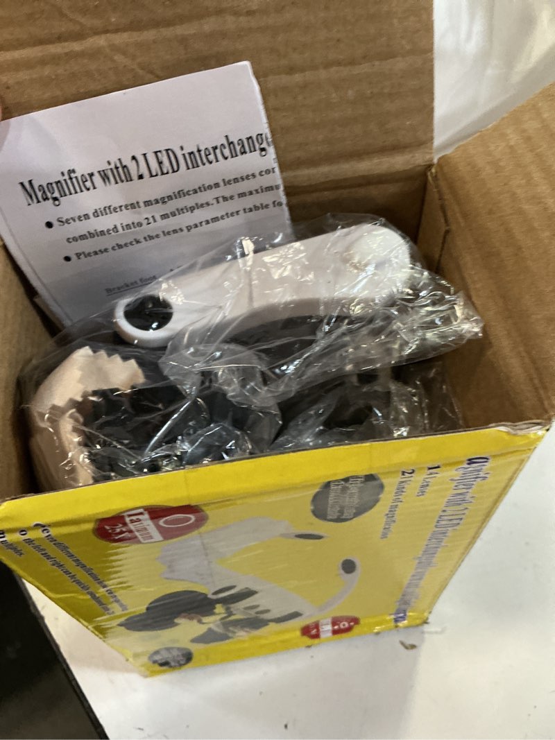 Condition photo showing Good Condition for oumefar 21 combination lighted headband magnifier illuminated magnifying double eyes glass jeweler loupe headset eyeglasses with replaceable lens led lamp for clock electronics repair