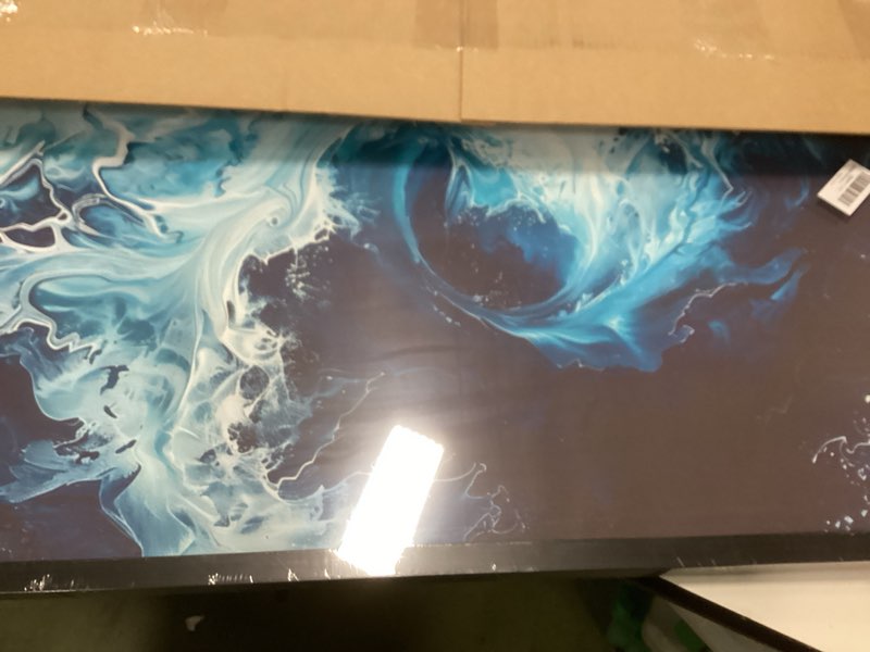 Condition photo showing Good Condition for Lovira Abstract Blue and White Large Wall Art Ocean Wave Canvas Wall Decor Pictures Prints Painting 