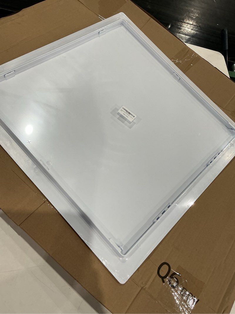 Condition photo showing New/Like New for access panel for drywall - 22 x 22 inch - wall hole cover - access door - plumbing access panel for drywall - heavy durable plastic white