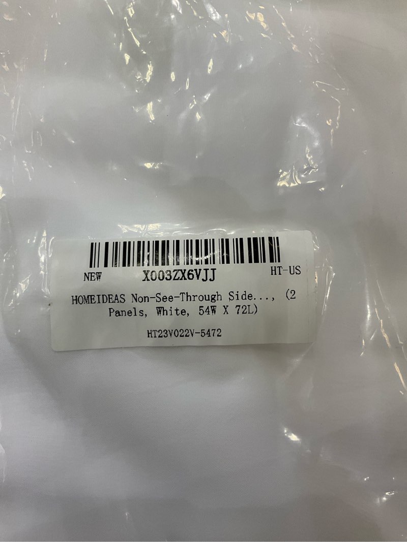 Condition photo showing New/Like New for Window curtains, white panels 