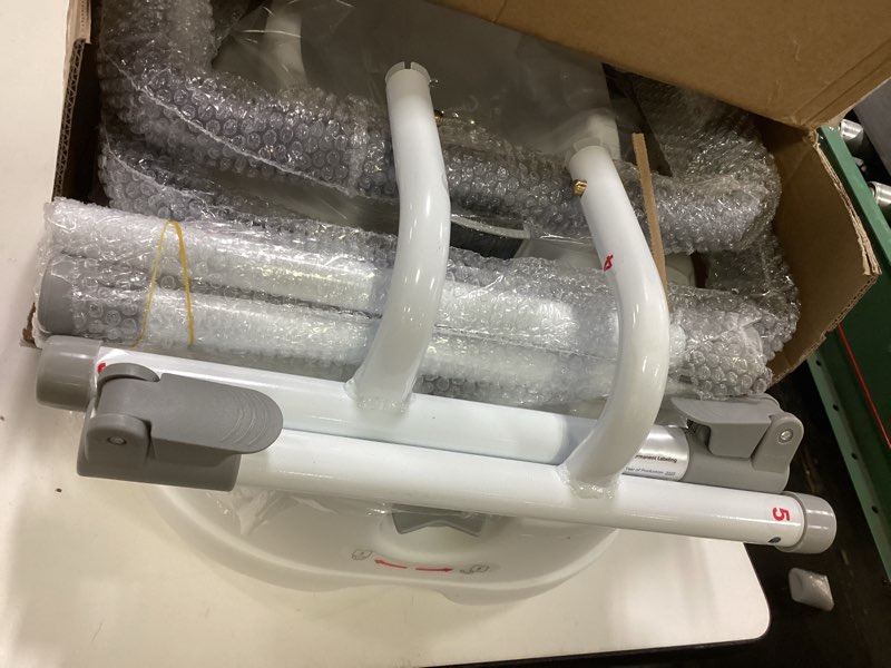 Condition photo showing Good Condition for Raised Toilet Seat with Handles for Elderly - Toilet Seat Risers for Seniors with Adjustable Padded Arms - Elevated Toilet Safety Seat for Standard or Elongated Commode