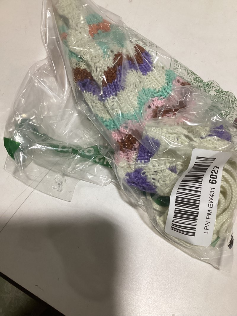 GORGLITTER Women's Colorblock Striped Knit Halter Top Scallop Trim Tie Backless Crop Shirts White Mu