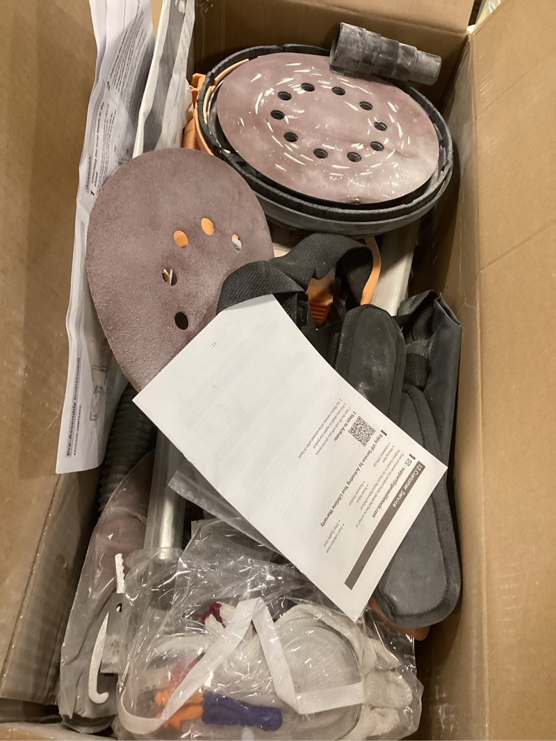 Condition photo showing New/Like New for GEVEELIFE Drywall Sander, 880W Popcorn Ceiling Removal Tool, Drywall Sander with Vacuum Dust Collector, 5 Variable Speed 1000-2100RPM, LED Light, Foldable & Extendable Handle, 12 Sanding Discs Orange