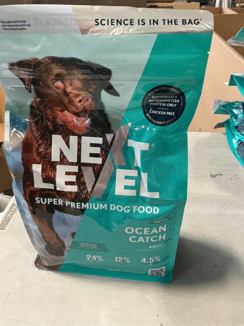 Condition photo showing New/Like New for Best By 03/04/26 Next Level 111OC04 Ocean Fish Dog Food - 4 lbs