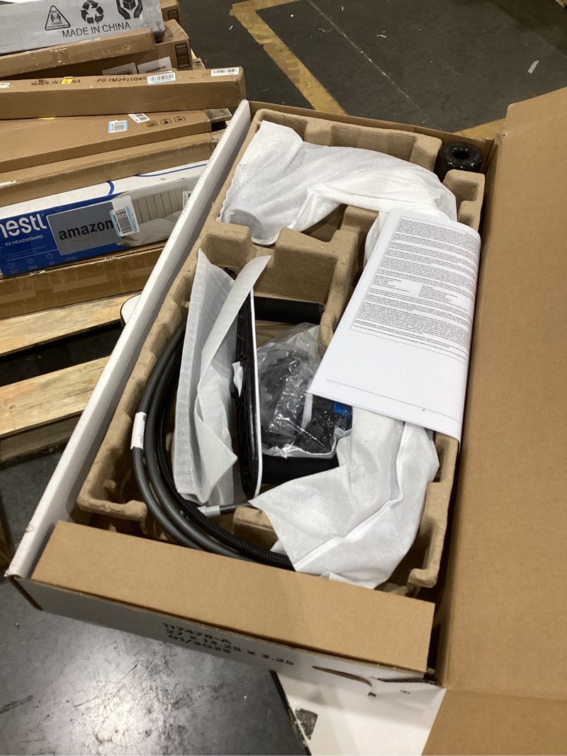 Condition photo showing item condition for Delta Lenta Matte Black Kitchen Faucet with Pull Down Sprayer, Modern Single Hole Kitchen Sink Faucet, Single Handle, Matte Black 19802Z-BL-DST